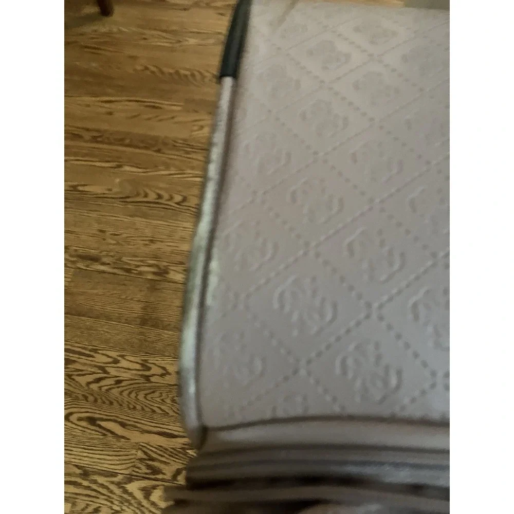 GUESS Nanette Rolling LrgSuitcase Rose Color Metallic Logo Print Travel Luggage